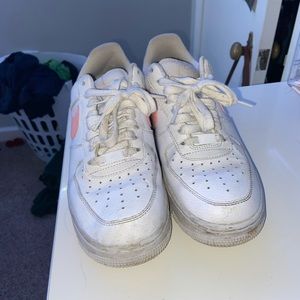 Women’s Air force ones low top pink stripe